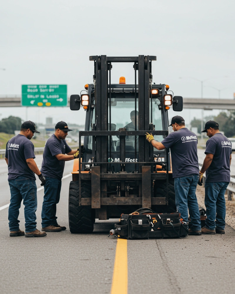 Fully Equipped Moffetts Forklifts Truck Repair Houston Area